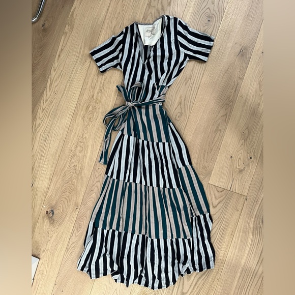 Ace & Jig Eliss Wrap Dress Striped Size Small - Picture 2 of 3